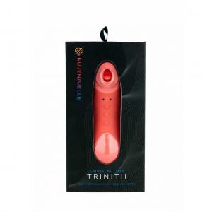 Nu Sensuelle Trinitii 3-in-1 Suction Tongue Vibe Coral